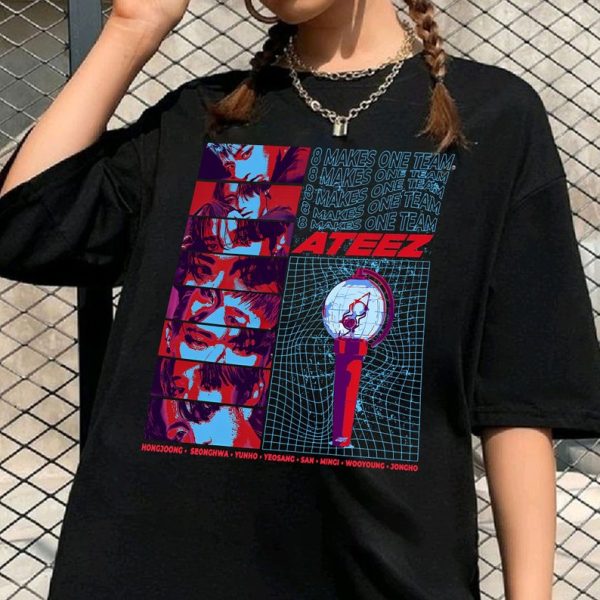 Ateez OT8 Retro Shirt, Vintage Ateez Shirt, Ateez Kpop Shirt, Ateez Boy Band Kpop Shirt,Kpop Vintage Shirt,Kpop Inspired Merch Graphic Shirt