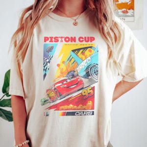 Retro Lightning Mcqueen Piston Cup, Disney Cars Shirt, Disney Shirt, Disney Pixar Shirt, Cars Shirt, Cars Land Shirt