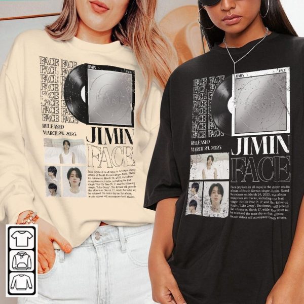 BTS Jimin, Jimin Face Album V4, Jimin Shirt,Trending Kpop Album Music Sweatshirts T-Shirt Hoodie