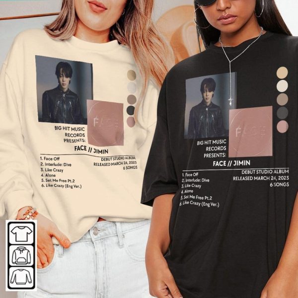 BTS Jimin, Jimin Face Album, Jimin Shirt,Trending Kpop Album Music Sweatshirts T-Shirt Hoodie