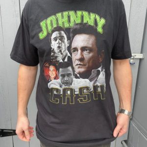 Johnny Cash T-shirt Retro Bootleg Rap Tee