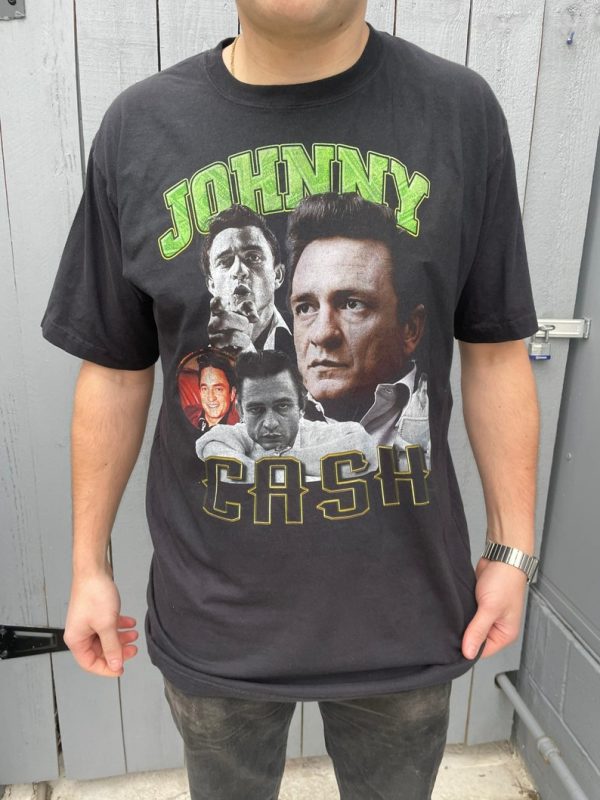 Johnny Cash T-shirt Retro Bootleg Rap Tee