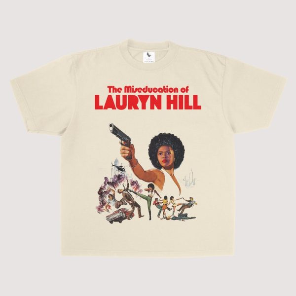 Lauryn Hill Inspired The Miseducation Of Lauryn Hill Comic Style Music Hip-Hop T-Shirt, Sweatshirt in Beige