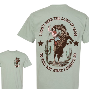 The Laws Of Man T-Shirt, Retro Western Tee, Comfort Colors Tshirt, T-Shirt Dress, Vintage Rodeo, Oversized, Trendy Tshirt, Cowboy, Womens