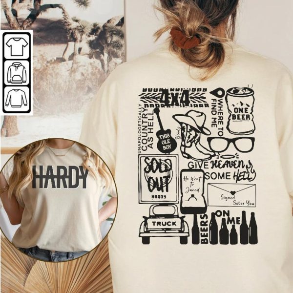 Wallen Hardy Shirt Double Sided, Hardy Tour Country Music, Hardy Wallen Retro Unisex Hoodie T-Shirt Sweatshirts Shirt