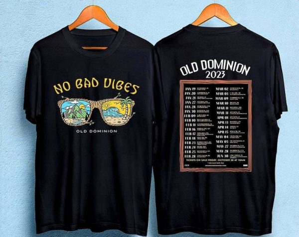 Old Dominion 2023 Tour Sweatshirt, Old Dominion No Bad Vibes Tour Sweatshirt, Band Tshirt, Music Sweatshirt, Gift For Fan T-Shirt