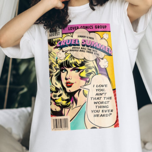 cruel summer vintage comic taylor swift lover t-shirt, the eras tour 2023 merch, gift for swifties T Shirt