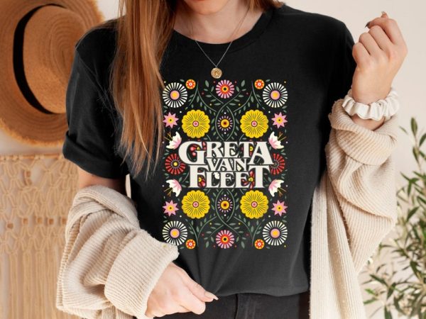 Greta Van Fleet Sweatshirt, Retro Greta Van Fleet Shirt, Greta Van Fleet Merch, Greta Van Fleet Hoodie, Dream In Gold Tour 2023 Sweatshirt Shirt