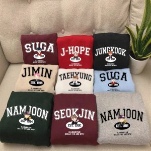 Cute BTS Members Chibi Sweatshirt, BTS Group Shirt, BTS Members Tee, Kpop Star Matching, Jungkook Shirt, Jhope Shirt, Namjoon ShirtS