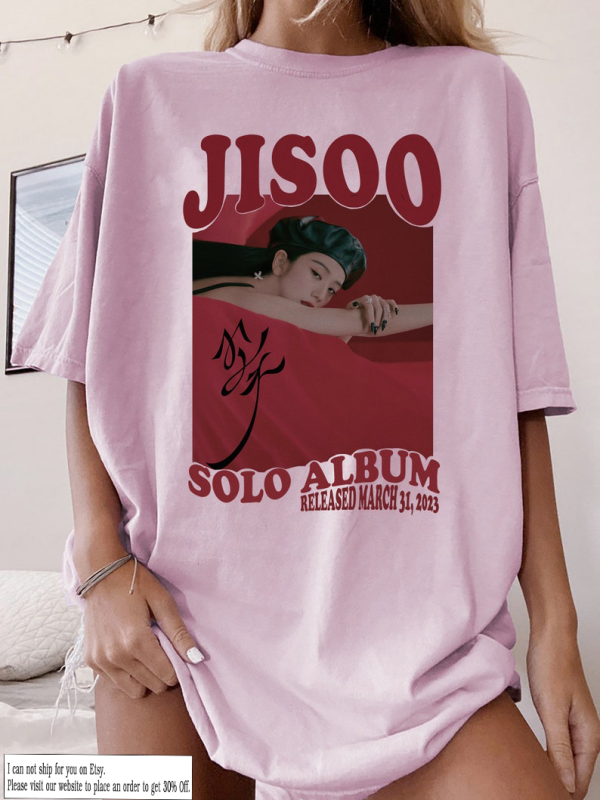 Jisoo Album Shirt. Blackpink Jisoo Shirt. Blackpink World Tour Shirt. Jisoo Flower Shirt. Blackpink Member Shirt.