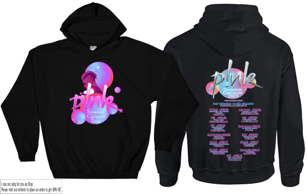 P!nk Pink Summer Carnival 2023 EU Europe Tour T shirt Hoodie Hoody T-shirt