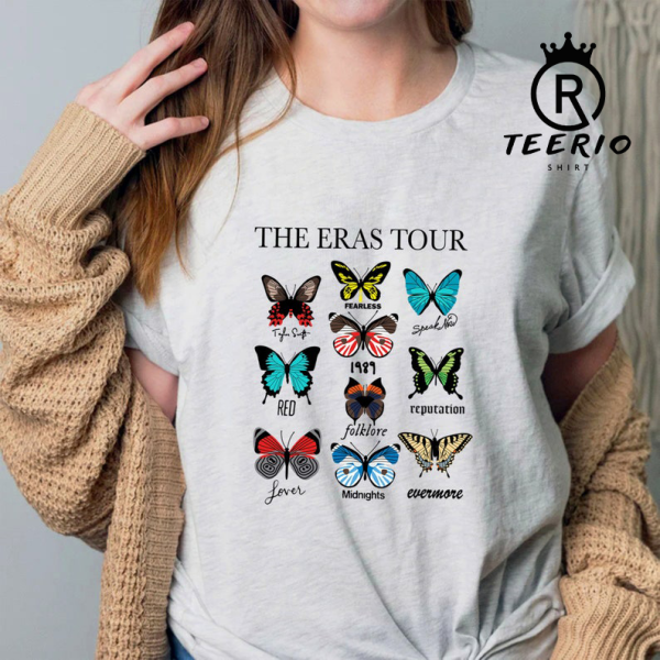 The Eras Tour | 10 Butterfly Shirt | Graphic Shirt | The Tour Merch Shirt | Merch, Lyrics, Concert, Retro, Gift, Vintage | Unisex Tee