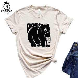 Cocaine Bear T Shirt, Bella Canvas Tees Shirt