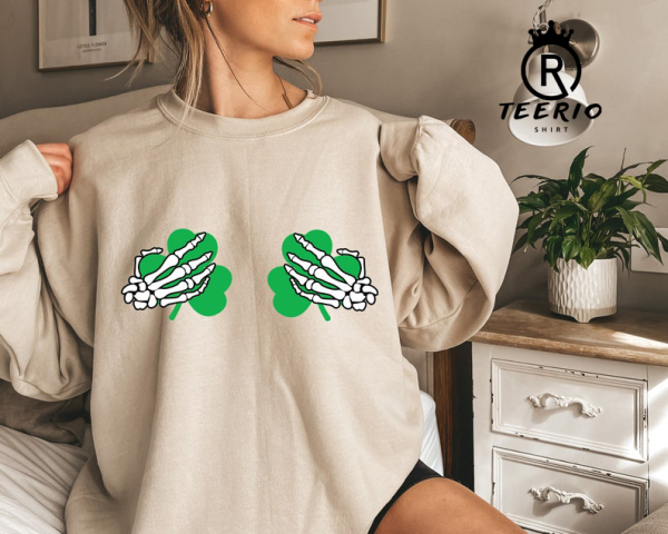 Shamrock Hand Skeleton Shirt