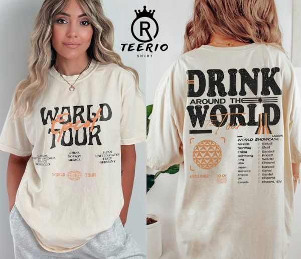 Epcot Drink Around The World Tour 2023 Shirt