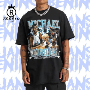 Michael Jordan UNC 90s Style Vintage Bootleg Tee graphic T shirt