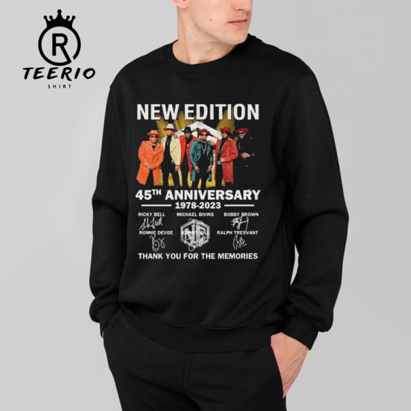 New Edition 45th Anniversary 1978-2023 Signatures Thank You For The Memories Shirt