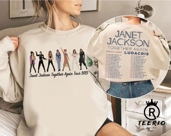 Janet Jackson Together Again Tour 2023 2 Sides Shirt