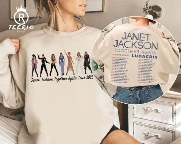 Janet Jackson Together Again Tour 2023 2 Sides Shirt