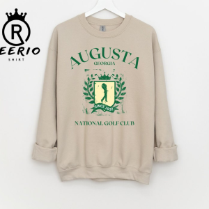 Vintage Augusta Georgia National Golf Club With Golfer Printed Sweatshirt