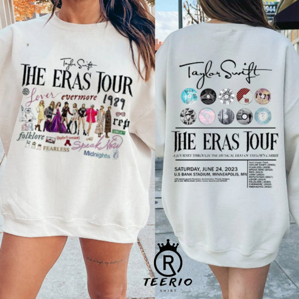 Custom The Eras Tour Date 2 Sided Print Shirt