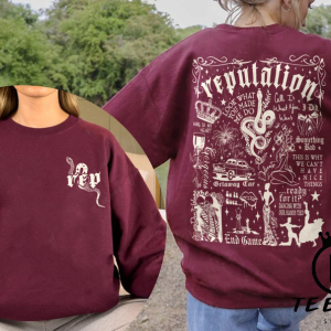 Reputation Tracklist Double Sides Sweatshirt, Reputation Snake Shirt