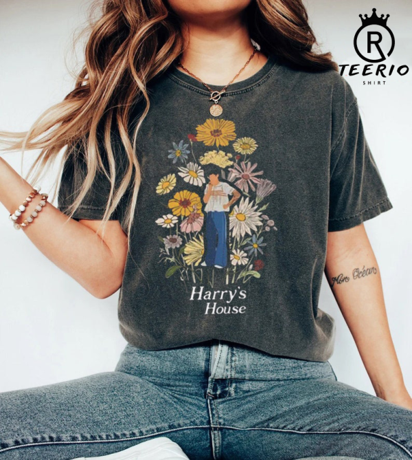 Comfort Colors Harrys House shirt, Harry’s Home shirt, Y2k Aesthetic, As It Was tshirt, Harry’s floral concept T Shirt