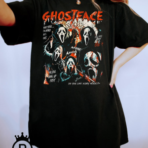 Vintage Ghostface Shirt, Horror Movie T-Shirt, Retro 90s Scream Shirt, Let’s Watch Scary Movie T Shirt, Halloween Shirt