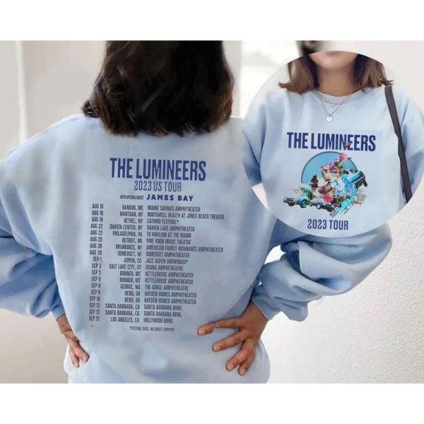 The Lumineers Sweatshirt Crewneck, 2023 US Tour Shirt 2 Side Print Shirt