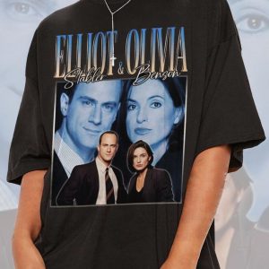 Elliot Stabler Olivia Benson Shirt, Law And Order SVU Homage Retro 90’s Vintage Tshirt