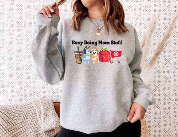 Heeler Inspired “Busy Doing Mom Stuff- Target” – Unisex Heavy Blend Crewneck Sweatshirt