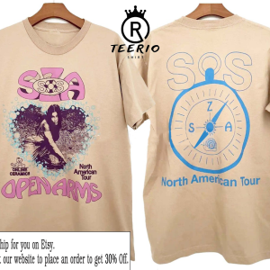 SZA SOS Tour T-shirt, Sza Merch 2023 Shirt, Sza North American Tour Merch, SOSTour Open Arms Shirt