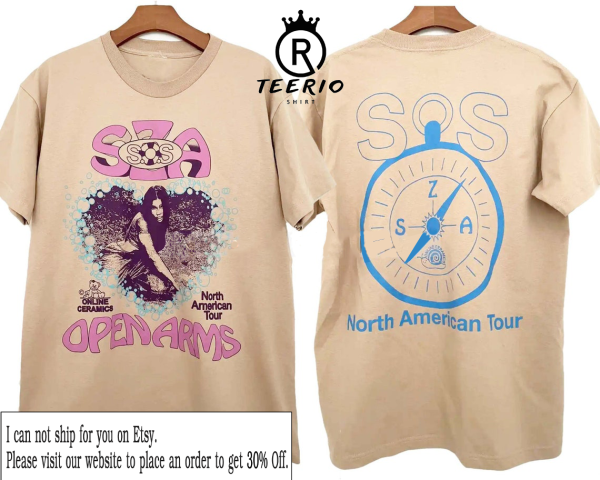 SZA SOS Tour T-shirt, Sza Merch 2023 Shirt, Sza North American Tour Merch, SOSTour Open Arms Shirt