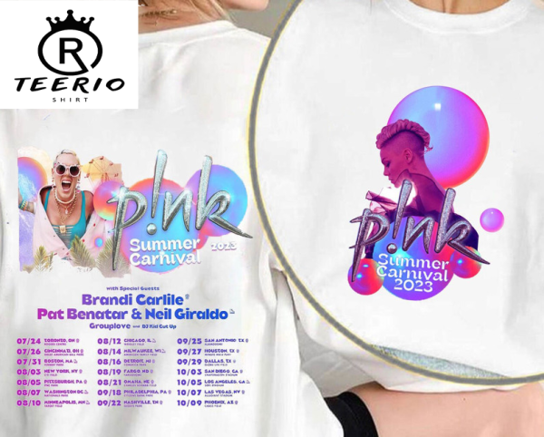 P!nk Summer Carnival Tour 2023 2 sides Shirt