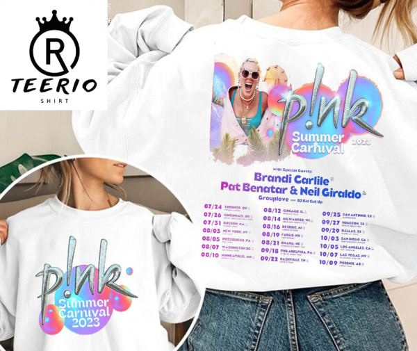 P!nk Summer Carnival Tour 2023 2 sides Shirt