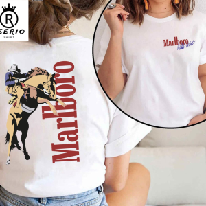 Vintage Marlboro Cowboy Shirt, Wild West Sweater Short Sleeve