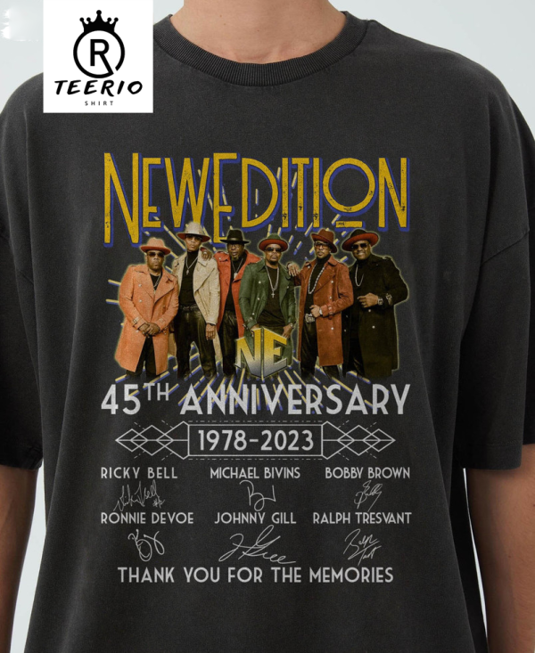 Vintage New Edition 45 Years Annyversary Shirt, The Culture Tour Tee Tops, Fan Gift