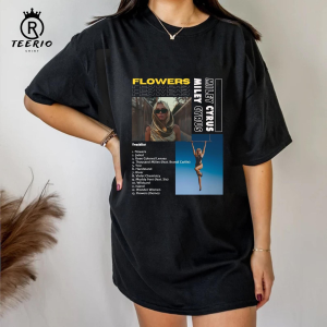 Miley Cyrus Flowers Album tracklist TShirt, I Can Buy Myself Flowers Miley Cyrus Embroidered Lyric T-Shirt, Gift Fan