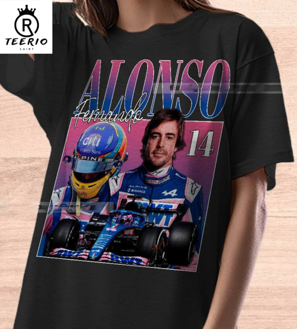 Fernando Alonso Aston Martin F1 Team 90s Vintage Bootleg Unisex Rap T-Shirt Grand Prix F1 Formula One Sweatshirt Tank Top Hoodie Crop Top