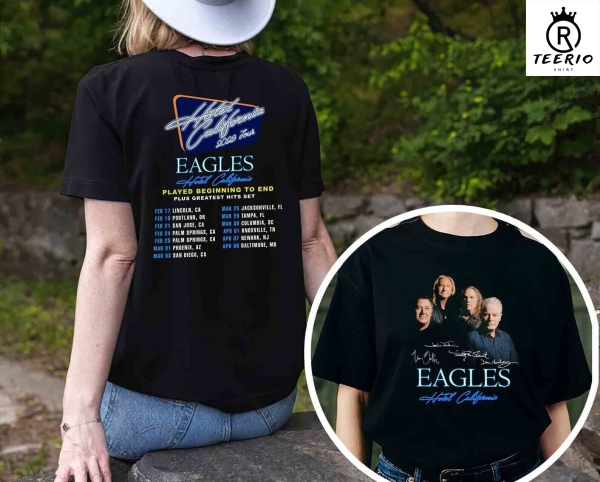 The Eagles Hotel California Tour 2023 T-Shirt Sweatshirt, Eagles Concert, Music Tour Shirt, Rock Tour 2023