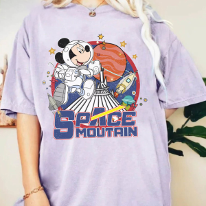 Disneyland Vintage Space Mountain Shirt, Family Vacation Crewneck Tee Tops