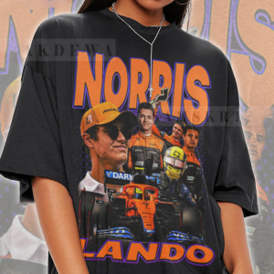 Norris Lando Tshirt Driver Racing Championship Formula Racing Shirt British Vintage Graphic Design Tee 90s Inspired Sweatshirt Hoodie