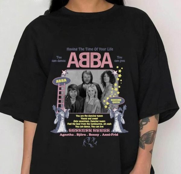 Vintage Abba Tee, Abba T-Shirt, Abba The Tour T-Shirt, Abba Band Shirt, Music Sweatshirt UK, Music Hoodie, Gift For Fan