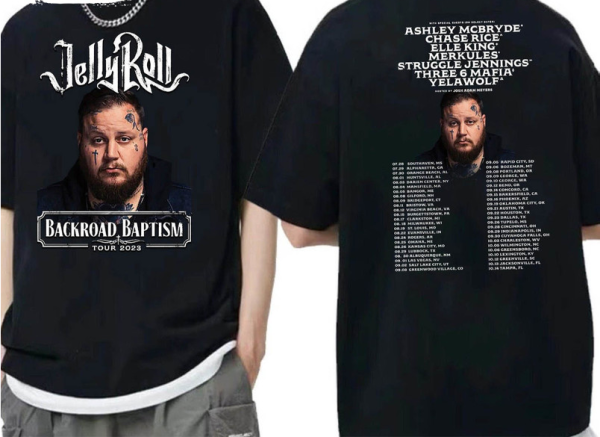 Jelly Roll 2023 Tour Shirt, Jelly Roll Backroad Baptism 2023 Tour Shirt, Jelly Roll Shirt, Jelly Roll Concert 2023, Fan Gift