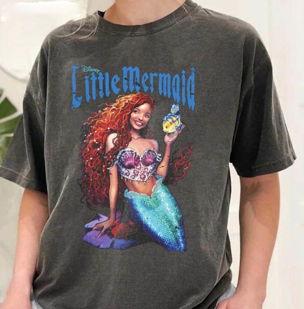 Retro Disney The Little Mermaid Shirt, Ariel Live Action Unisex Hoodie Long Sleeve