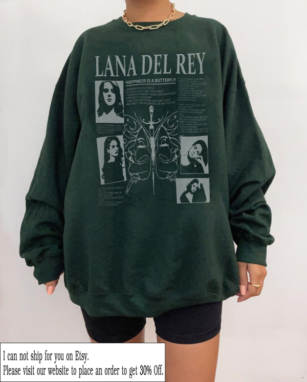 Happiness Is A Butterfly Sweatshirt, Lana Del Rey Cigarette Lipstick Merch, Norman Rockwell Album shirt, Lana Del Rey Tour 2023 Sweatshirt