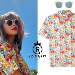 Taylor Swift Hawaiian Shirt Floral Tropical Summer Beach Shirt