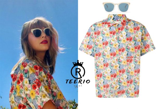 Taylor Swift Hawaiian Shirt Floral Tropical Summer Beach Shirt