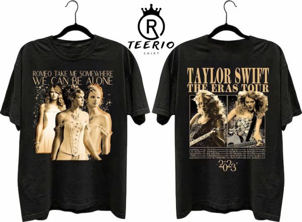 “Custom Lyrics Taylor Swiftie The Eras Tour Shirt, Fearless Swiftie Merch Sweatshirt Hoodie, TSwift Album, Retro Music Concert, Tour Date “