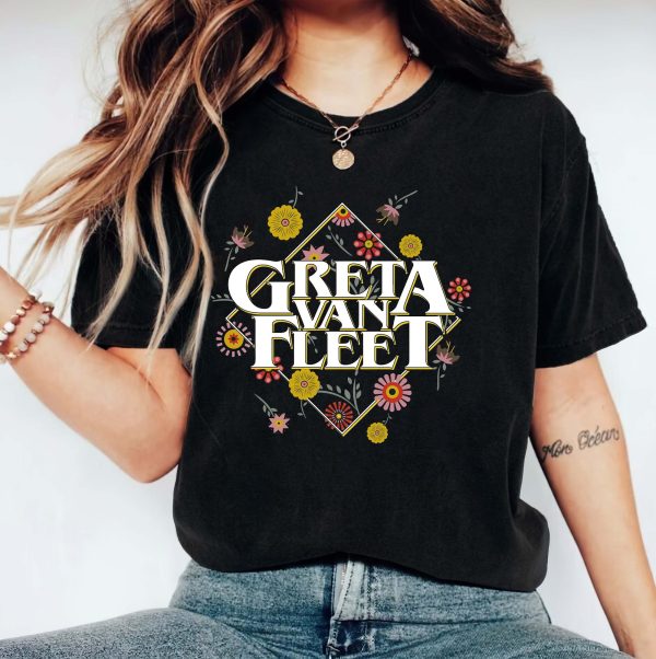 Greta Van Fleet Shirt, Greta Van Fleet Merch, Greta Van Fleet Tshirt, Retro Greta Van Fleet Shirt, Dream In Gold Tour 2023 Tshirt